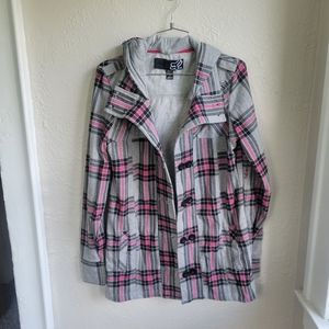 Fox Sweatshirt Jacket, Size Large